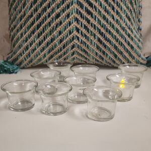 Set of 9 Glass Tealight Holders